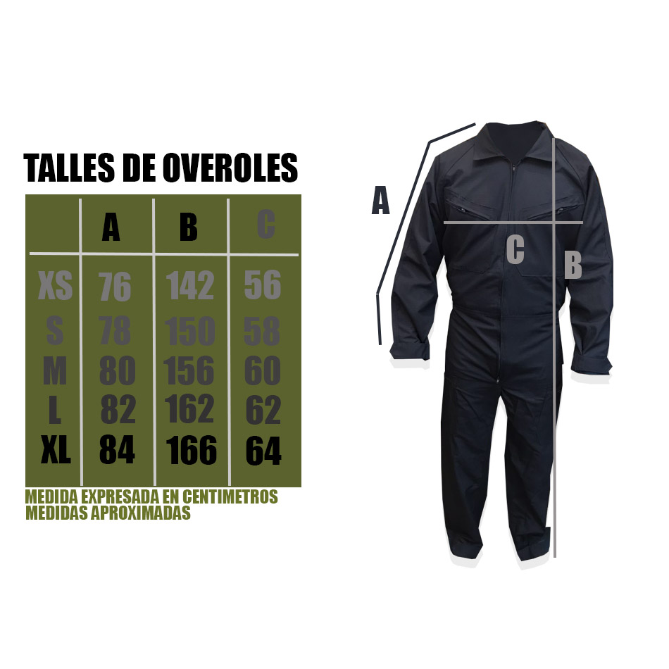 Talle Overol táctico